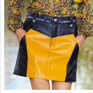 Coach leather skirt